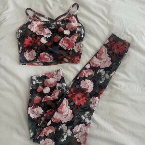 Kiragrace Vintage Floral Set Renew Leggings Grace Crop Top Kira Grace XS Strappy